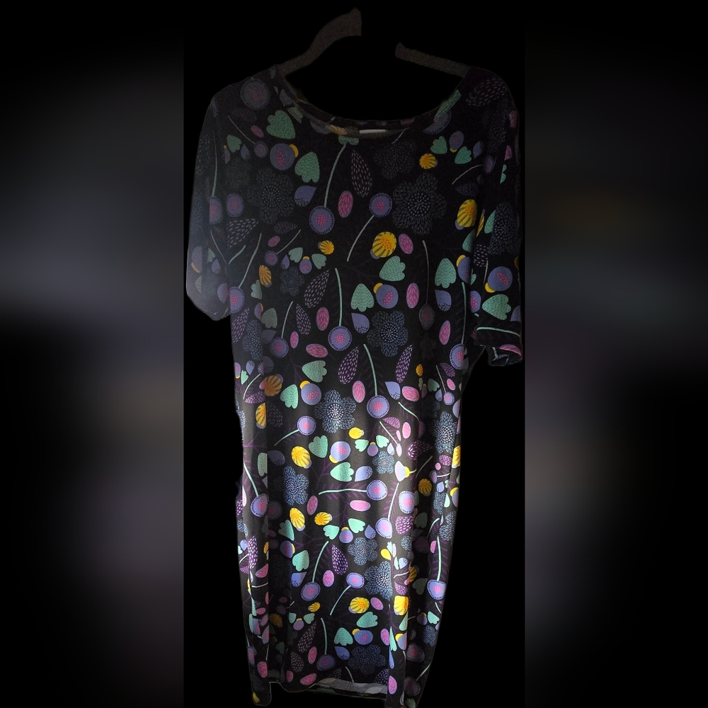 LuLaRoe Multicolor Abstract Dress-Size XXL EUC